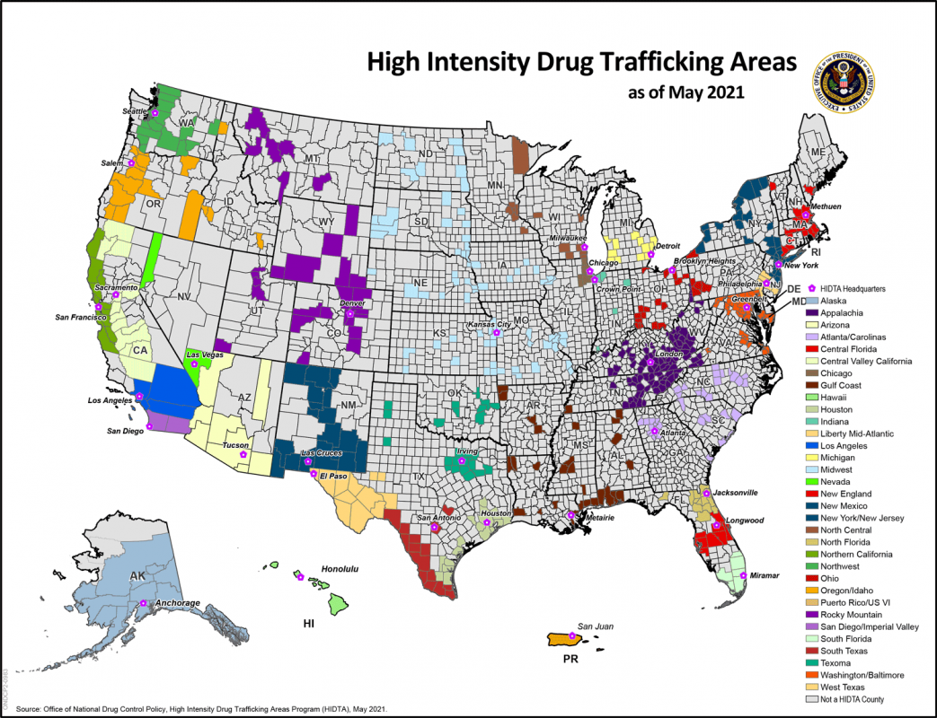 HIDTA Map 2021